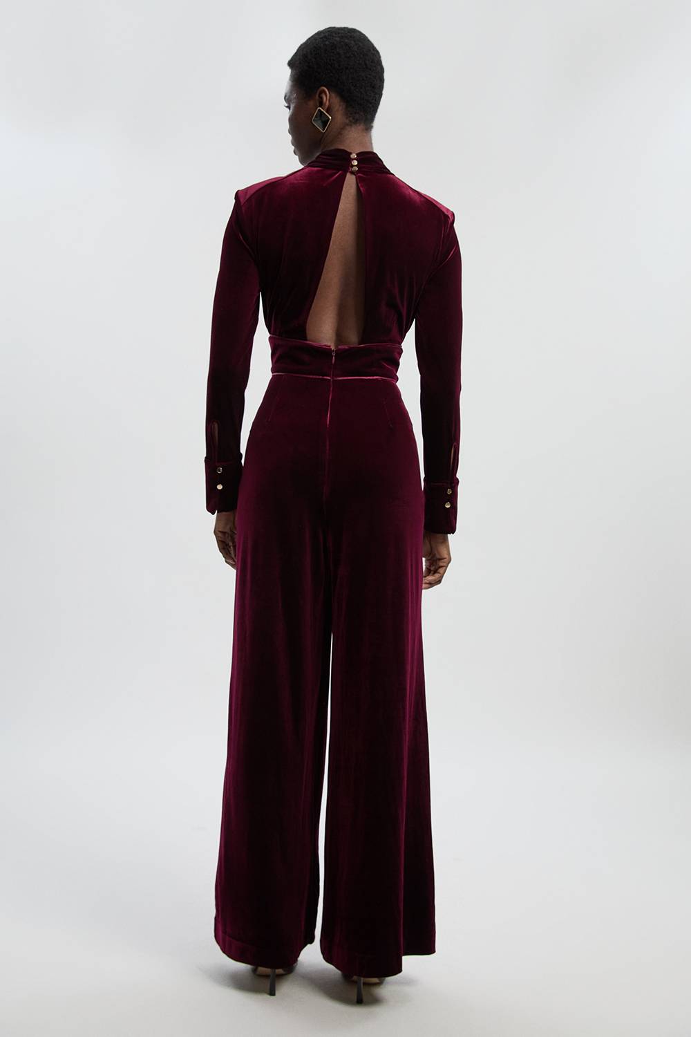 KarenMillen Combinaison Tissée à Détail Drapé en Velours