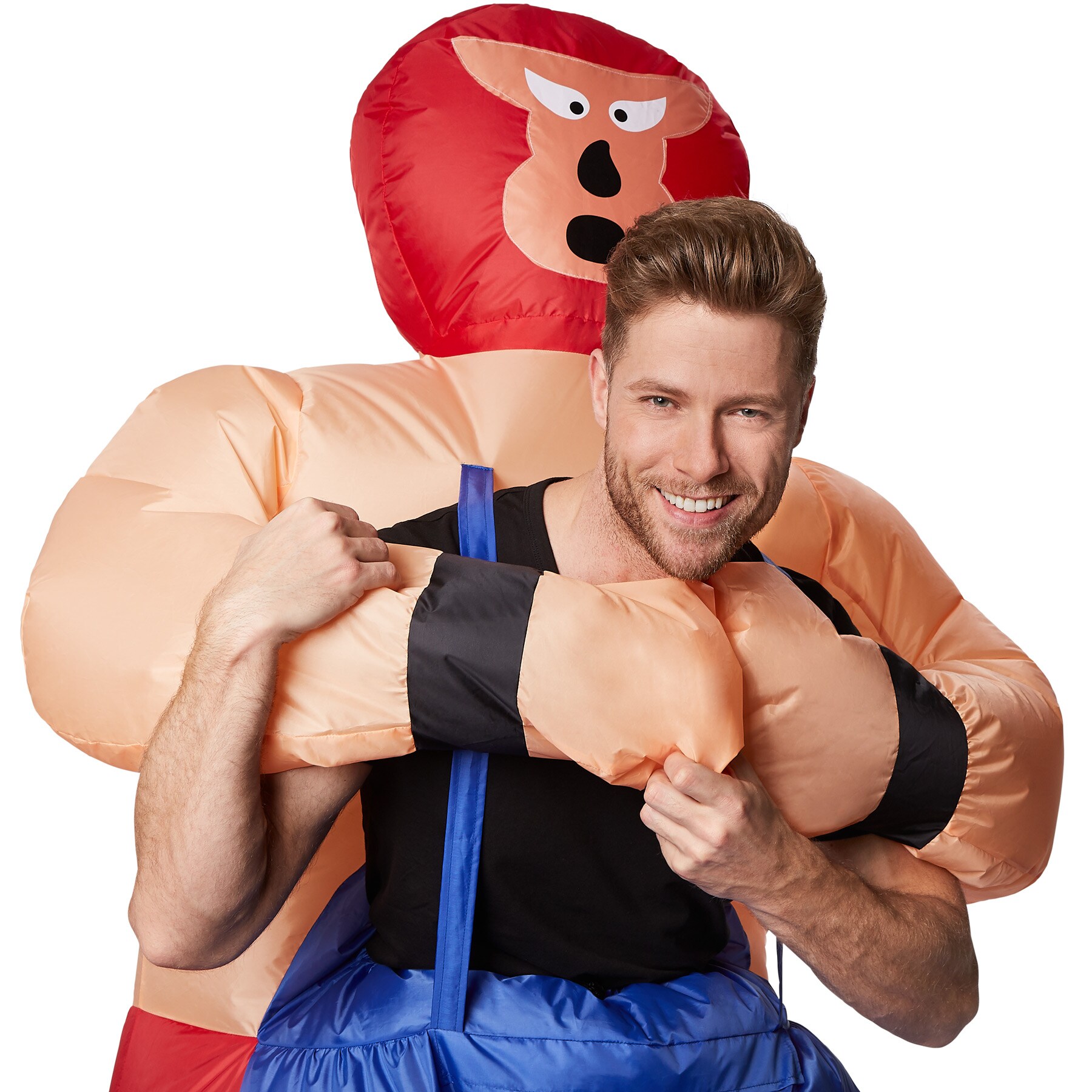 tectake® Selbstaufblasbares Aufsitzkostüm Wrestler
