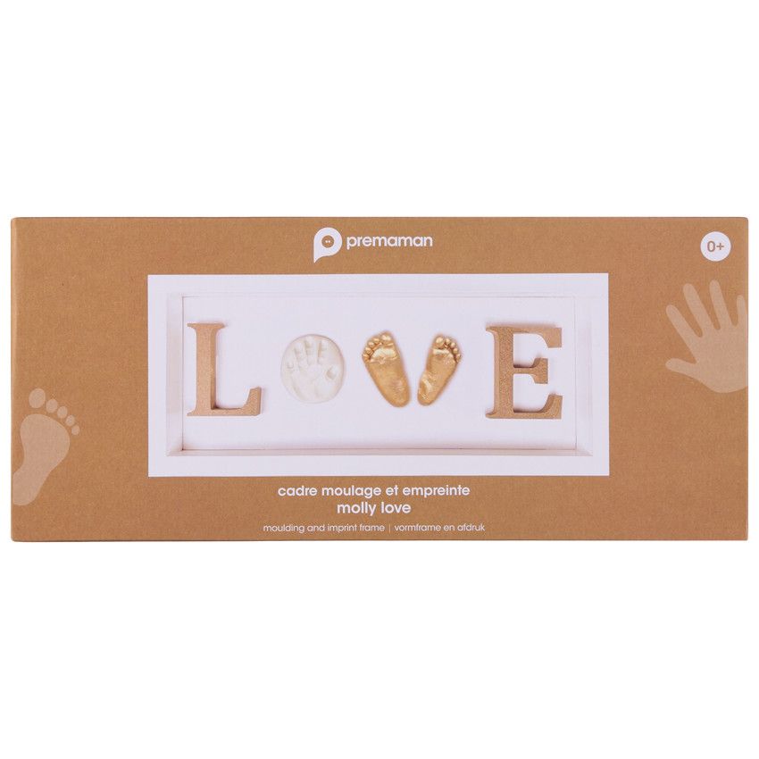 Cadre love + moulage et empreinte cadre - Beige