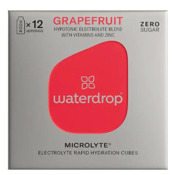 Waterdrop Microlyte Sport e Hidratação Sabor Toranja 12 Cubos para Água