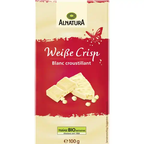 Bio Schokolade Weiße Crisp