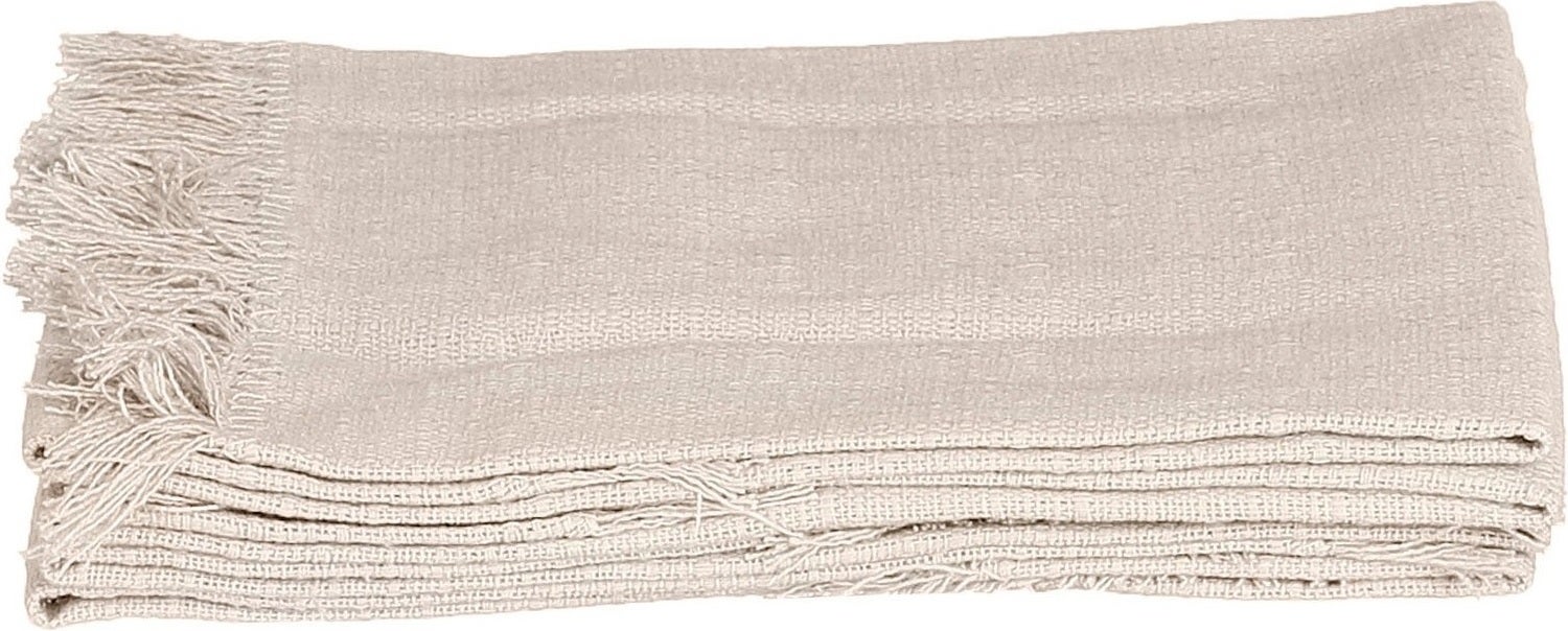 Mica Decorations servet Villia beige 40 x 40 cm 4 stuks