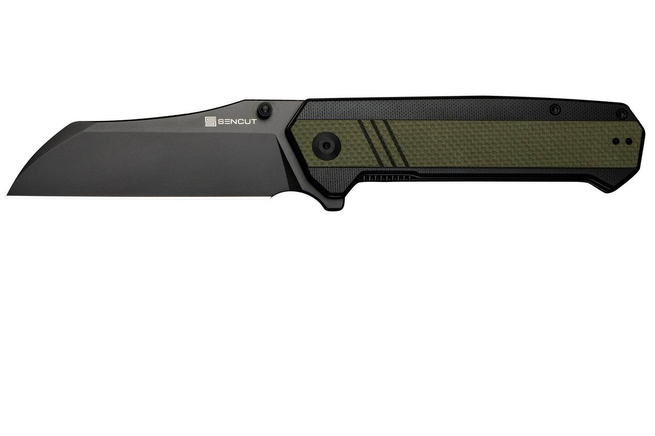 Sencut Draxor S24035-2 Black 9Cr18MoV, Green Black G10, zakmes