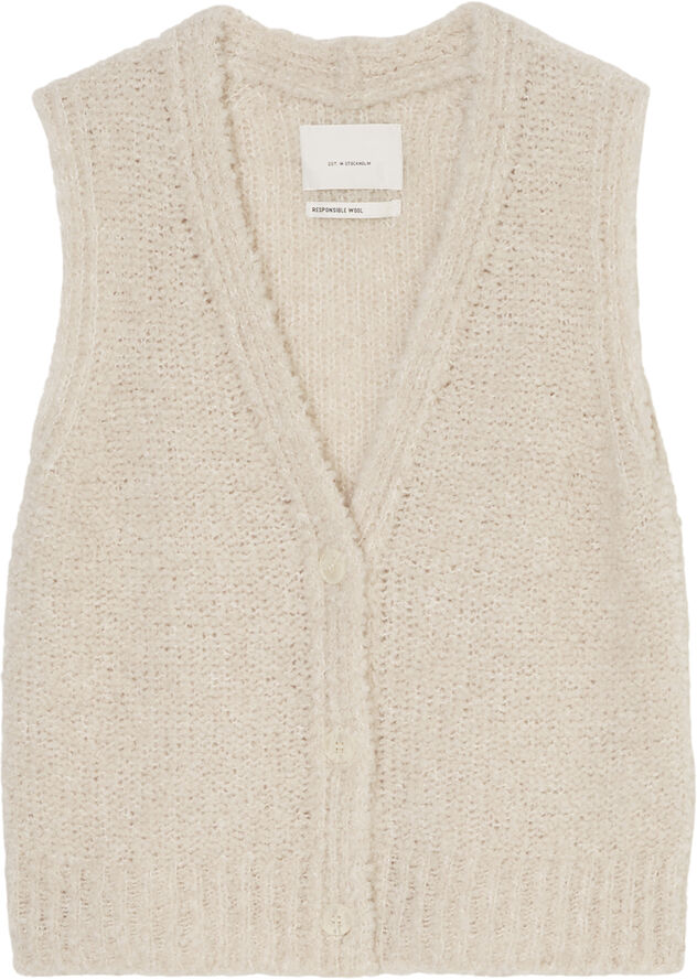 Marc O’Polo Vest, sleeveless, buttons Natural cream
