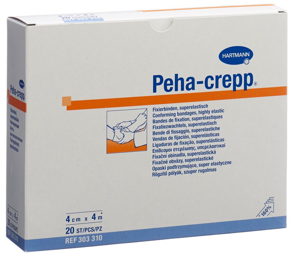 Peha Kreppbinde<br>20 Stück, 4mx4cm, weiss