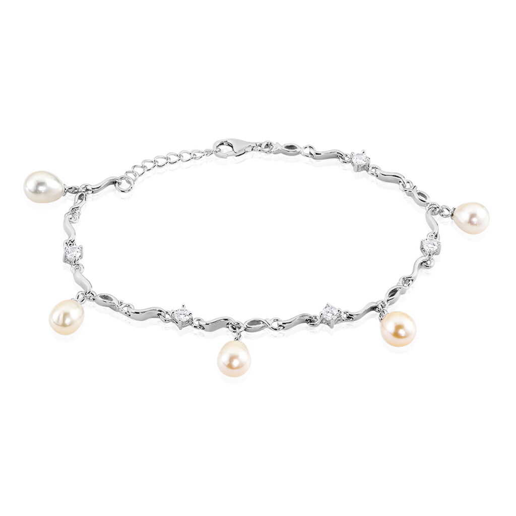 Bracelet Salomee Argent Blanc Perle De Culture