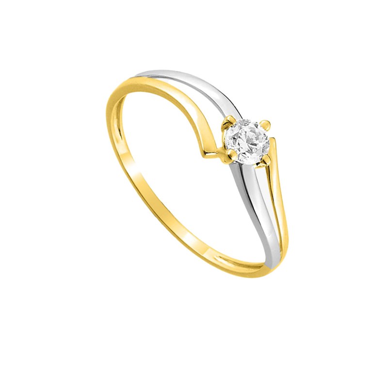 Bague femme - Oxyde de zirconium - Or 18 Carats