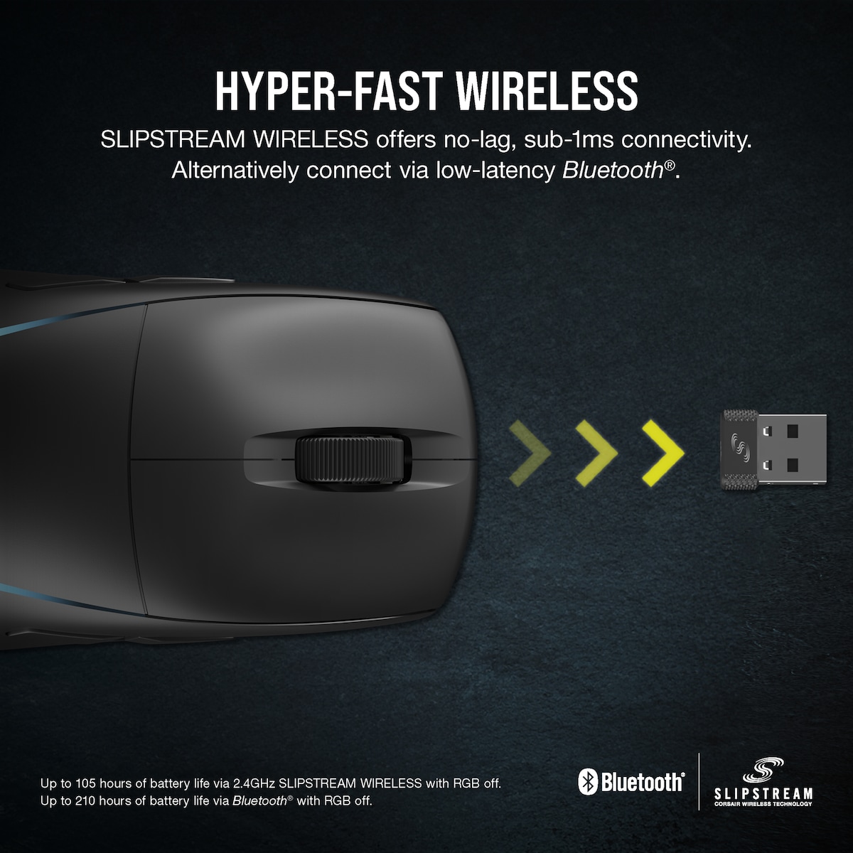 Corsair M75 RGB trådløs gamingmus (sort)
