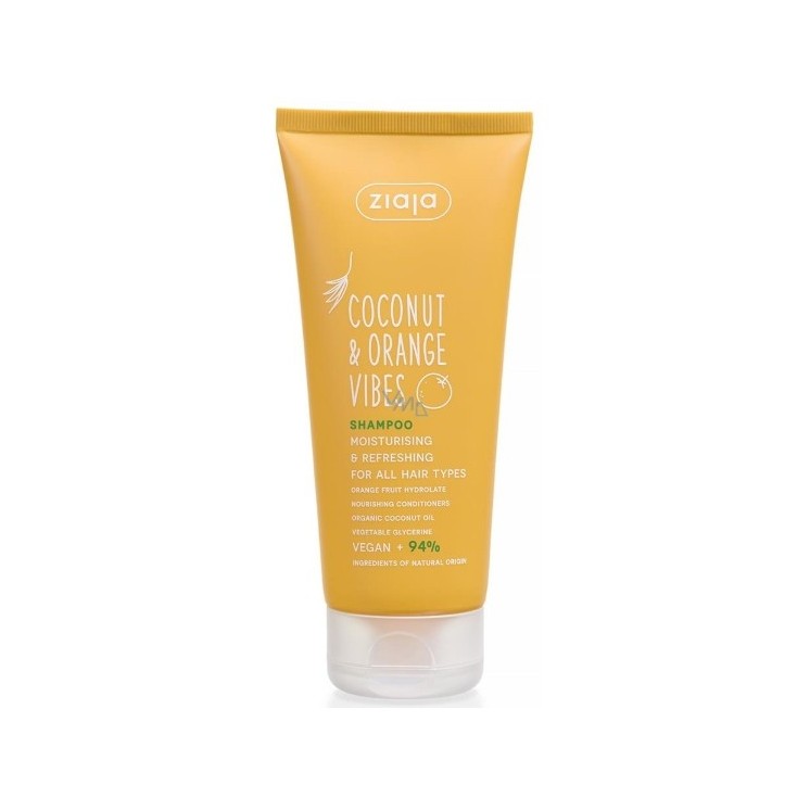 Ziaja Coconut & Orange Vibes feuchtigkeitsspendendes und erfrischendes Haarshampoo 200 ml