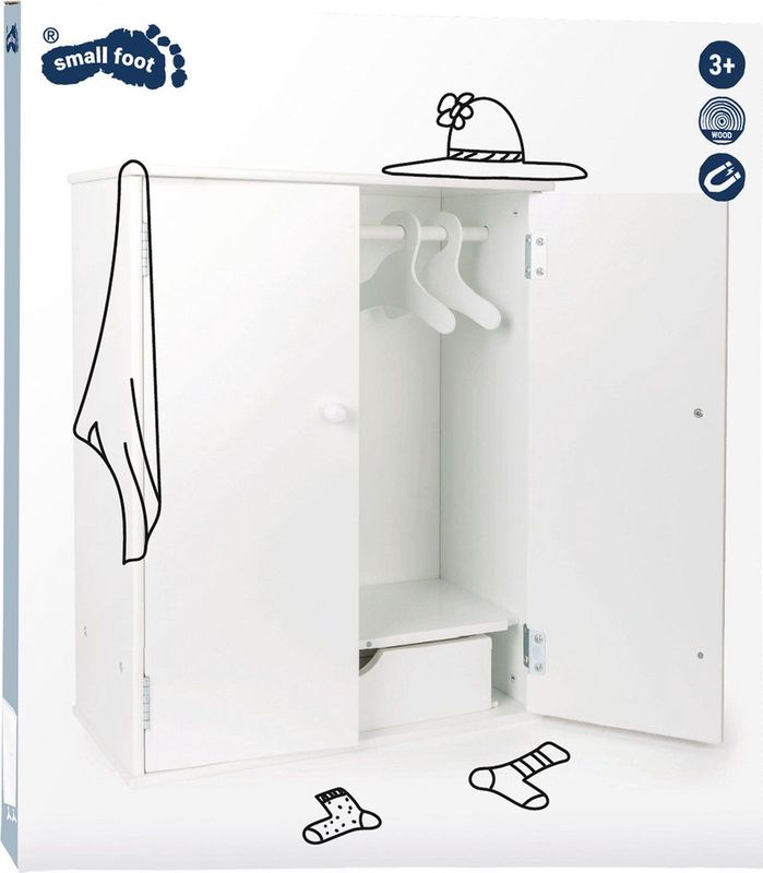 small foot - Poppenkast - Wit - Hout - Inclusief Accessoires