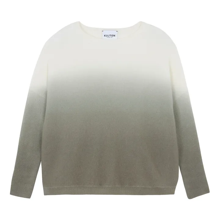 Kujten Pull Jessy Dye Cachemire | Vert kaki chiné