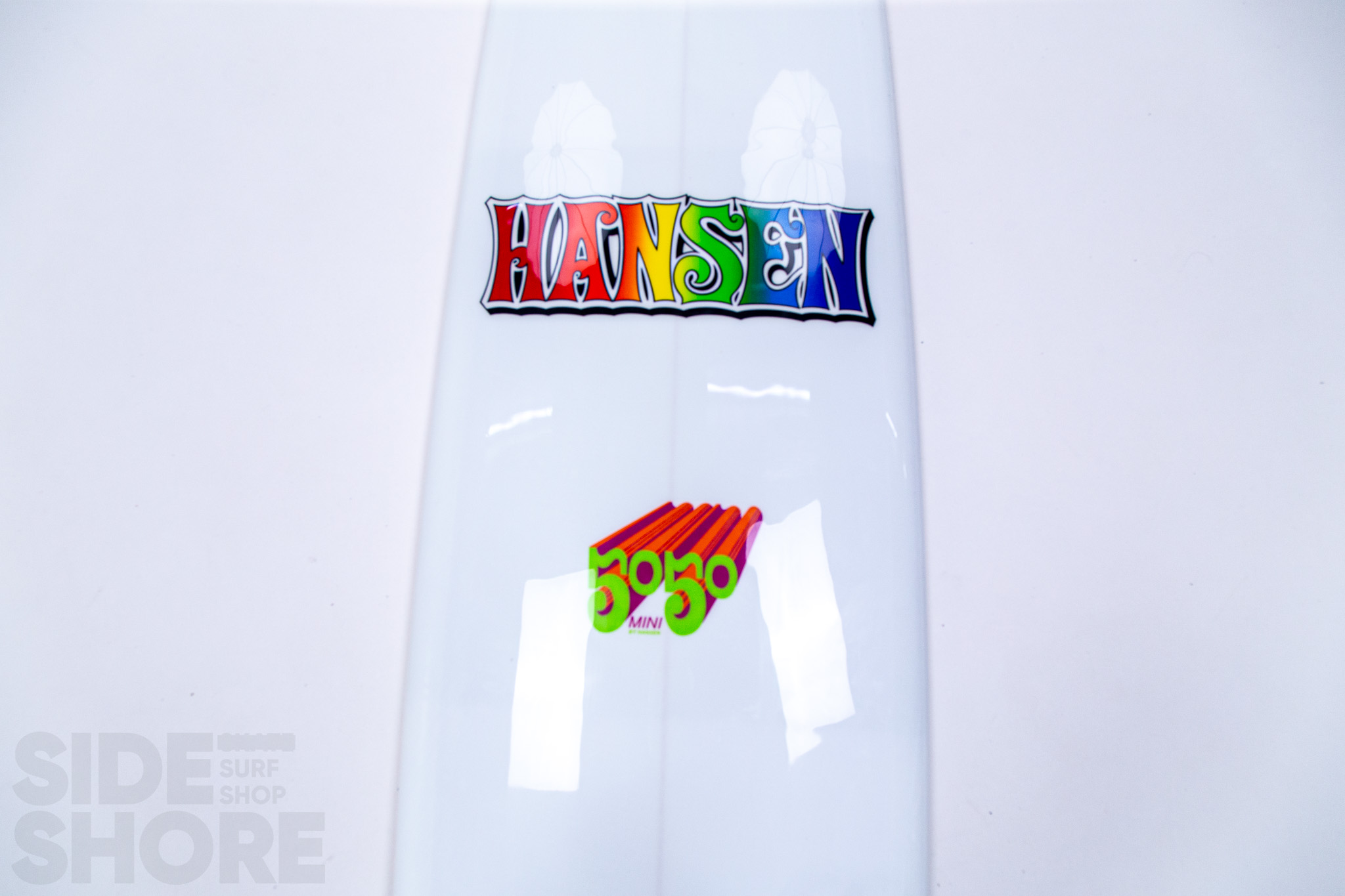 Hansen Surfboards 50-50 Mini - White Tint   Polish - 7'8 x 22 1/2