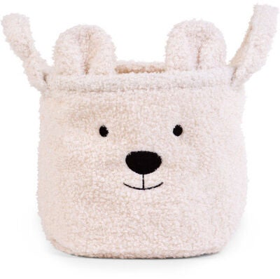 Childhome Oppbevaringskurv 3-pakning Teddy, Off-white
