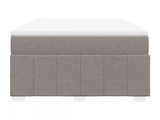 Sommier à lattes de lit avec matelas Taupe 160x200 cm Tissu