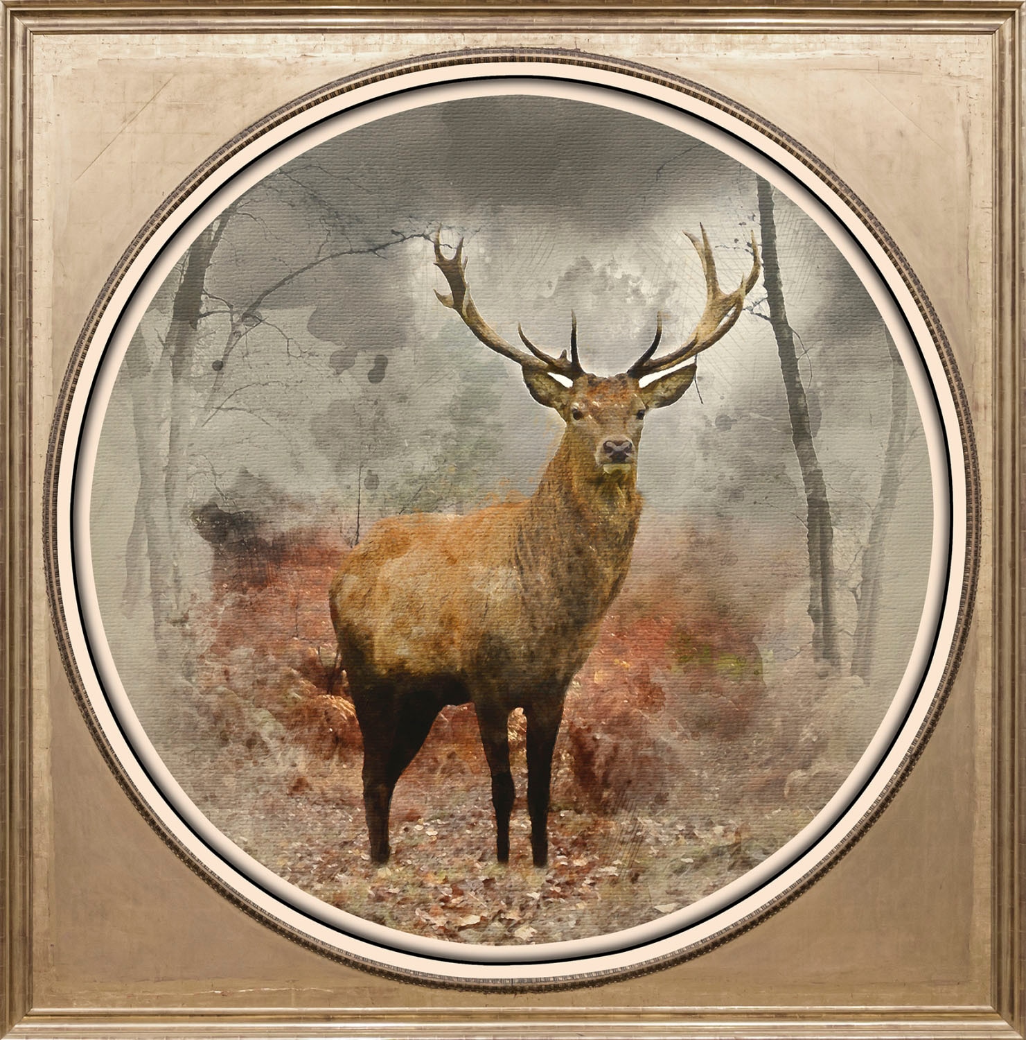 queence Acrylglasbild »Hirsch« Gemälde | Hirsch | Hirschbilder | Hirsche | Kunst | Wald | Waldbilder | Wildtiere Fine Art-Print in Galeriequalität