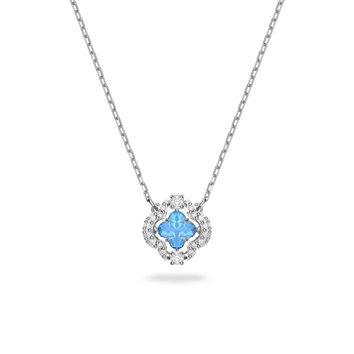Collier Swarovski Sparkling Dance argenté bleu