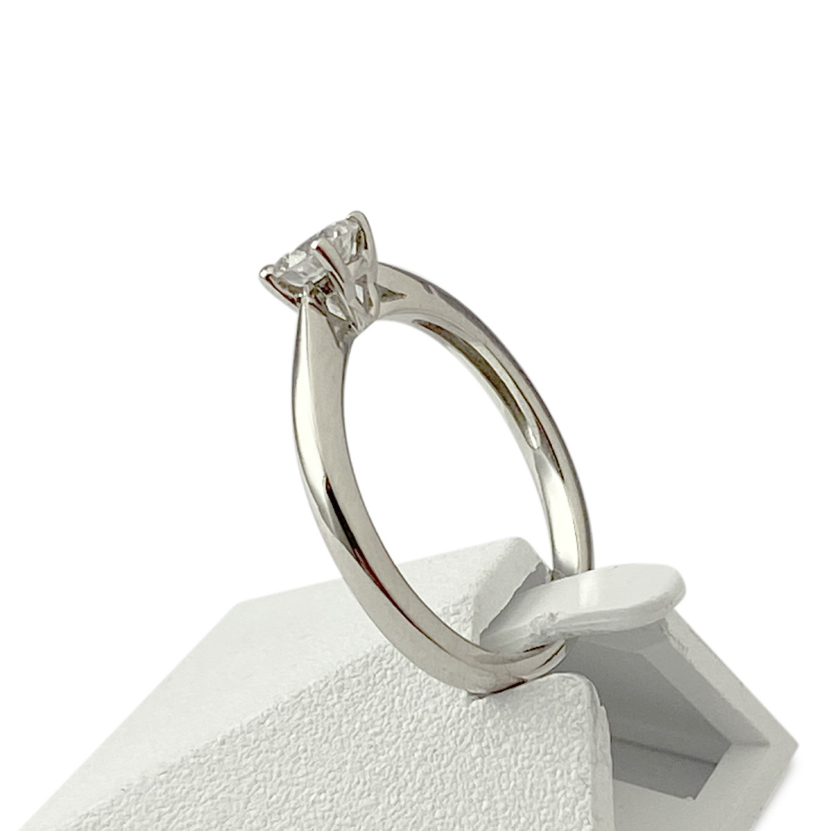 Solitaire d'occasion or 750 blanc diamant 0.30 carat