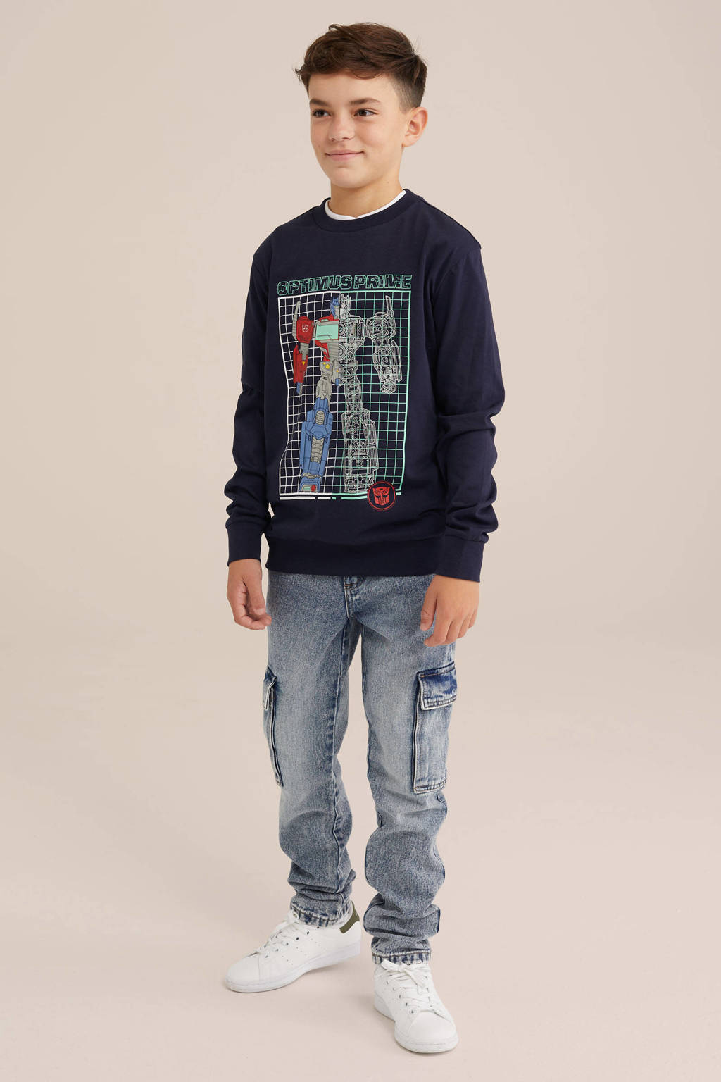 WE Fashion sweater donkerblauw