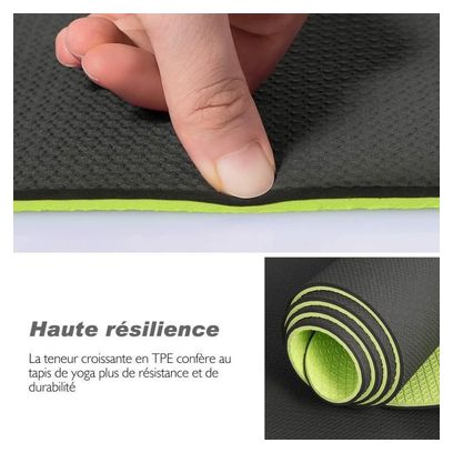 Tapis de Yoga  Tapis Gym  Couleur Vert  183x61x0.6 cm  Tapis de Sol pour Sport  Fitness