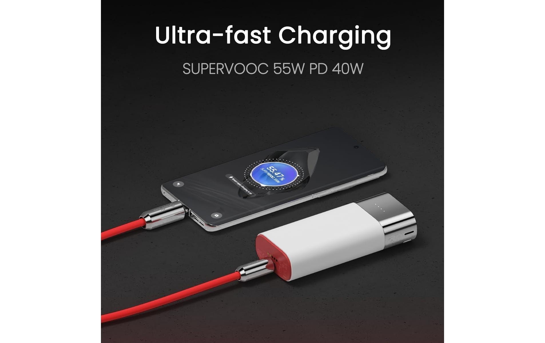 Powerbank OnePlus Pouch 10000 mAhEine 3-in-1-Lösung aus Powerbank, Ladegerät und Kabel, 55W, PD 40W, 10000 mAh