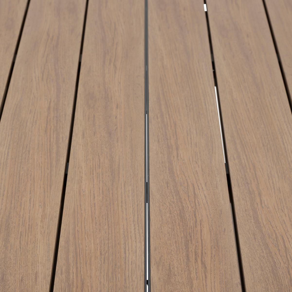 TABLE EVASION EXTENSIBLE ALUMINIUM HONEY GRAPHITE 10 PLACES
