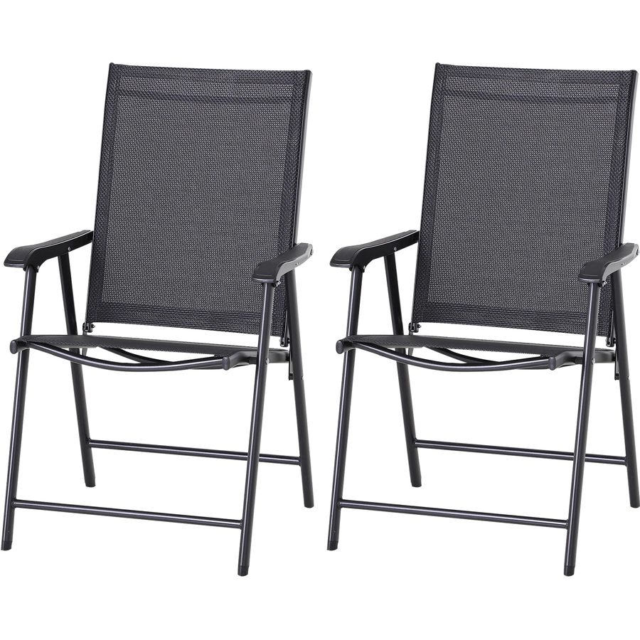 Outsunny Klappstühle im 2er Set schwarz