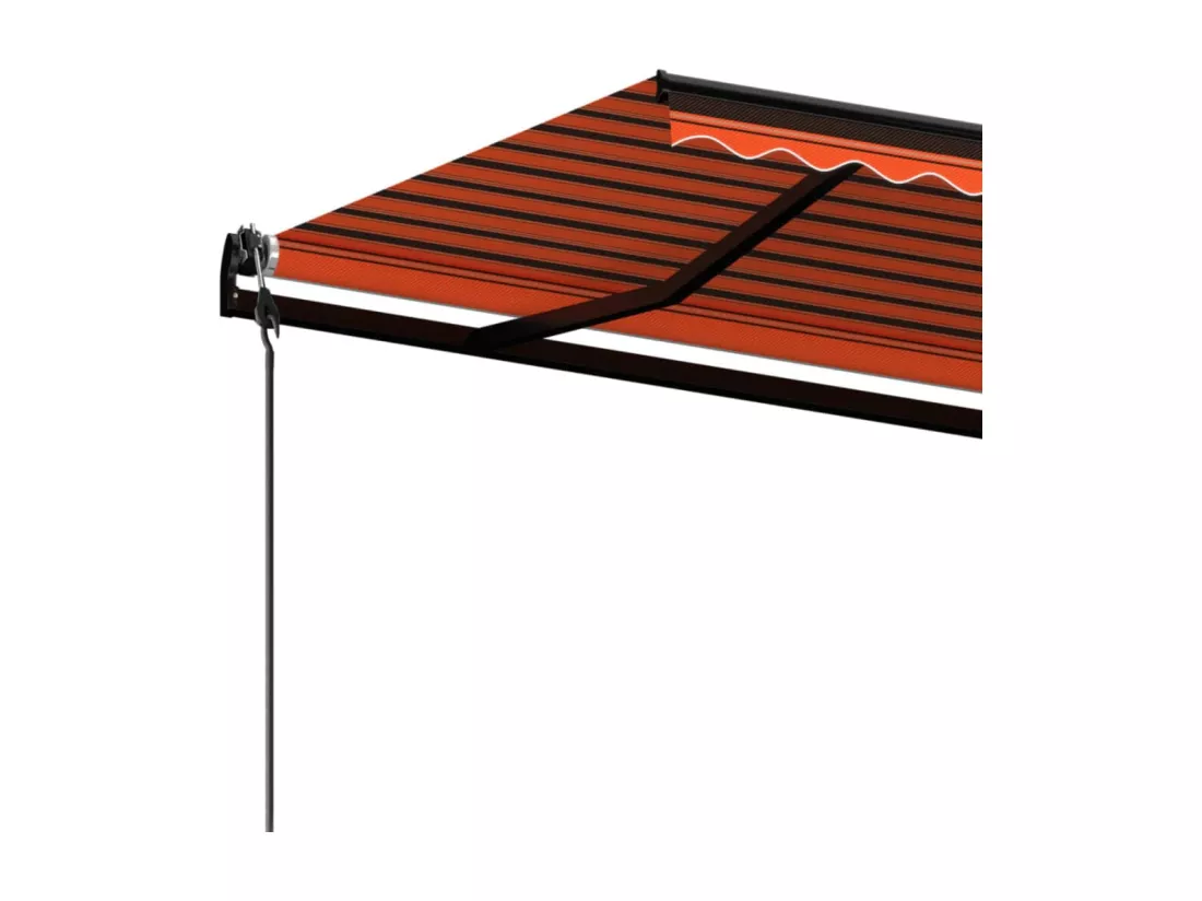 Auvent rétractable automatique 400x350 cm Orange et marron