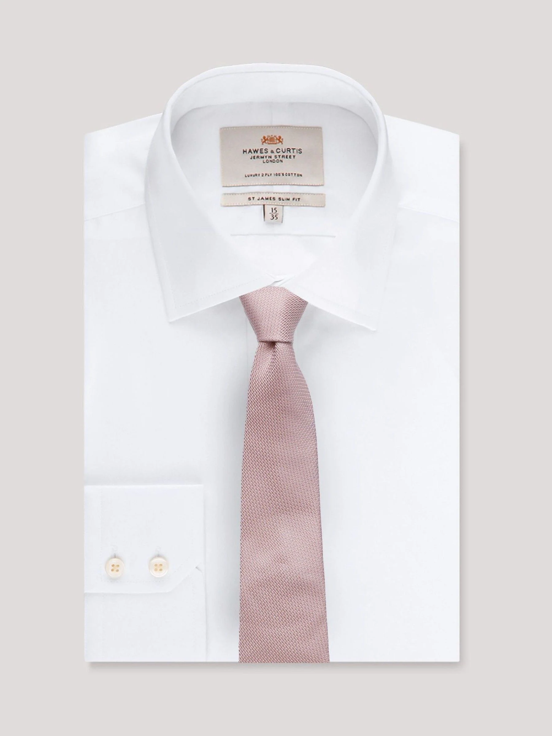 Hawes & Curtis Pink Dusty Grenadine Tie