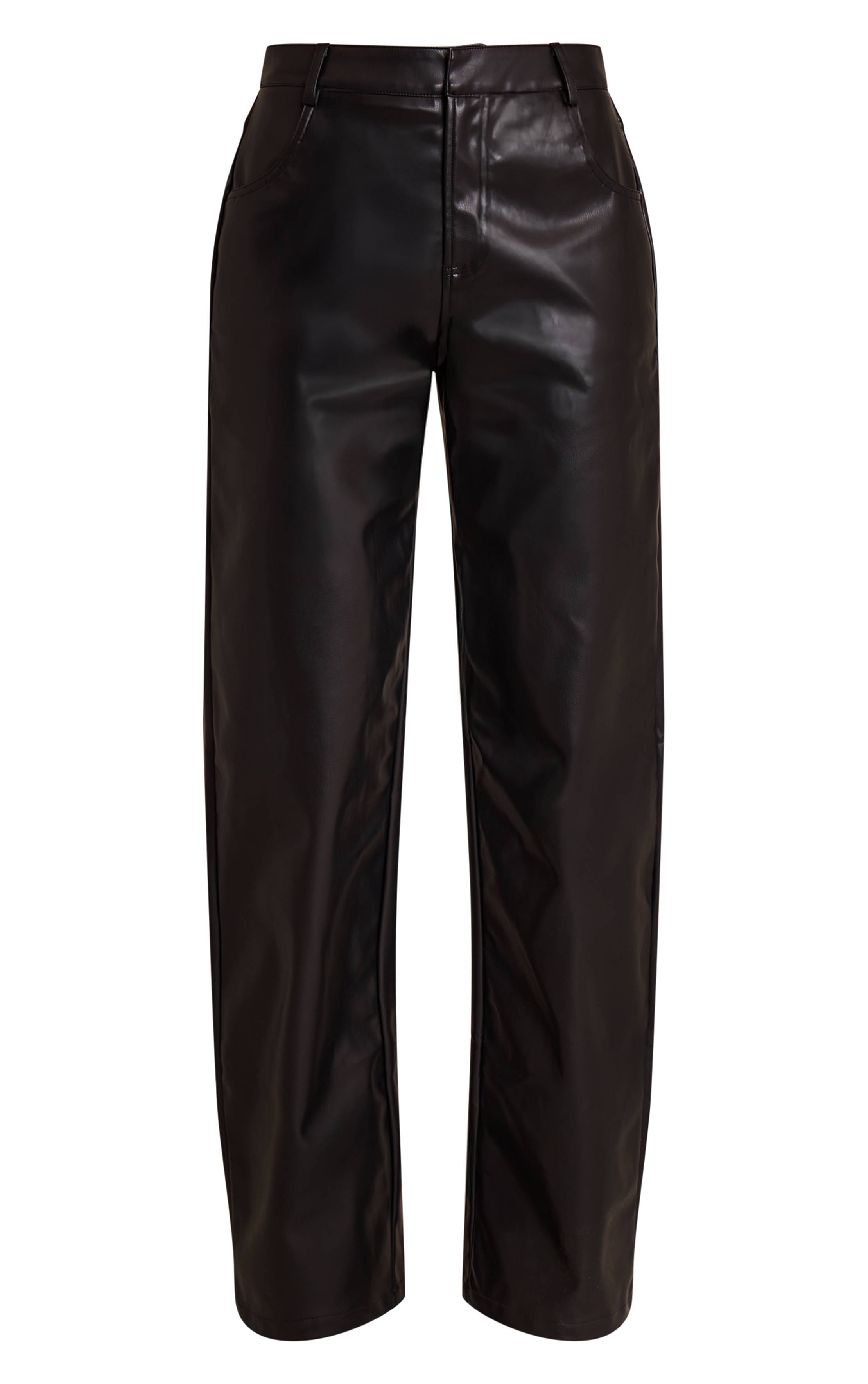 Noir Pantalon Tall En Synthétiquecuir