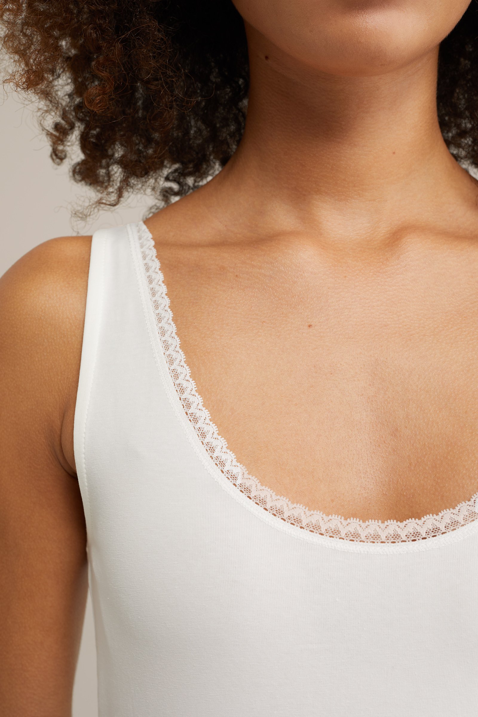 singlet met kant WE Fashion Wit