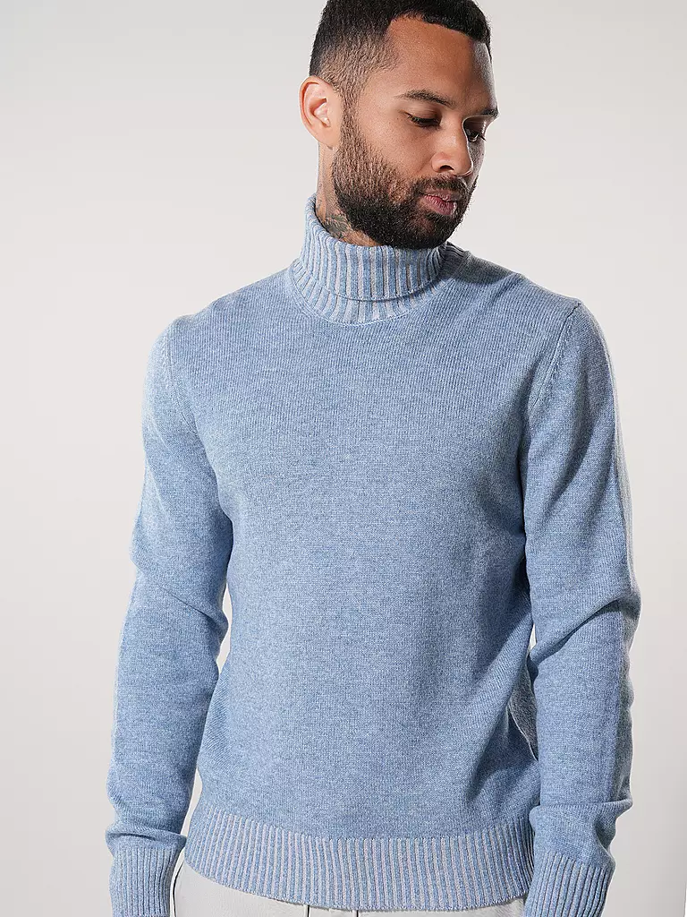 GRAN SASSO Rollkragenpullover hellblau