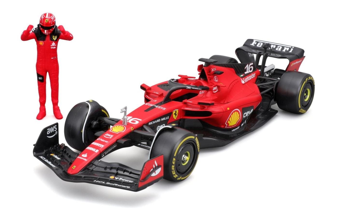 Ferrari F1 SF-23 mit Figur 1:24Sammlermodell im Massstab 1:24
