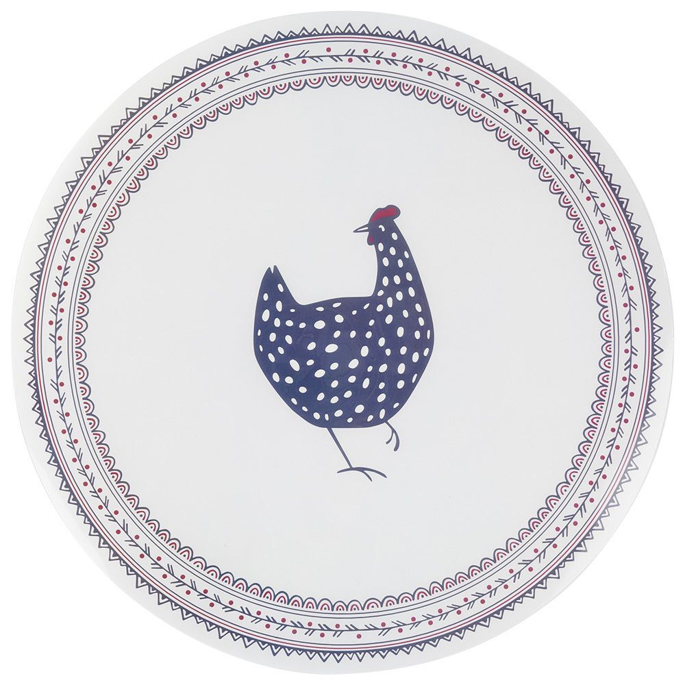 Set de table plastique imprimé poule Ø38 cm