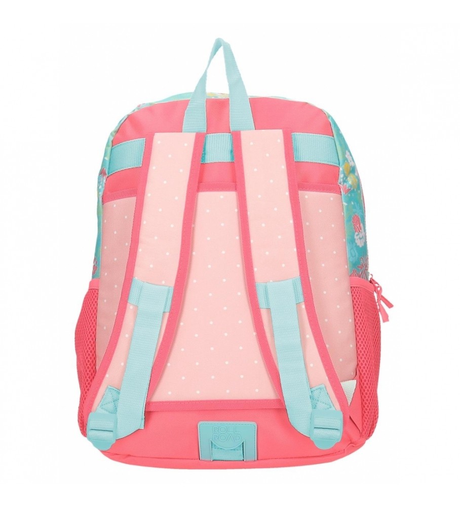 Mochila Escolar Roll Road 40cm Roll Road My Little Town adaptável rosa