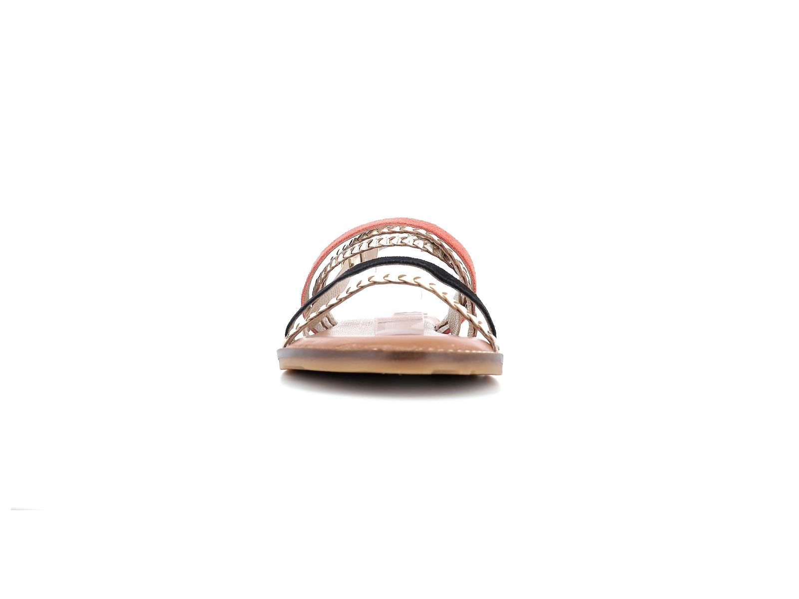 L atelier tropezien-SH 402 Cuir Noir Orange