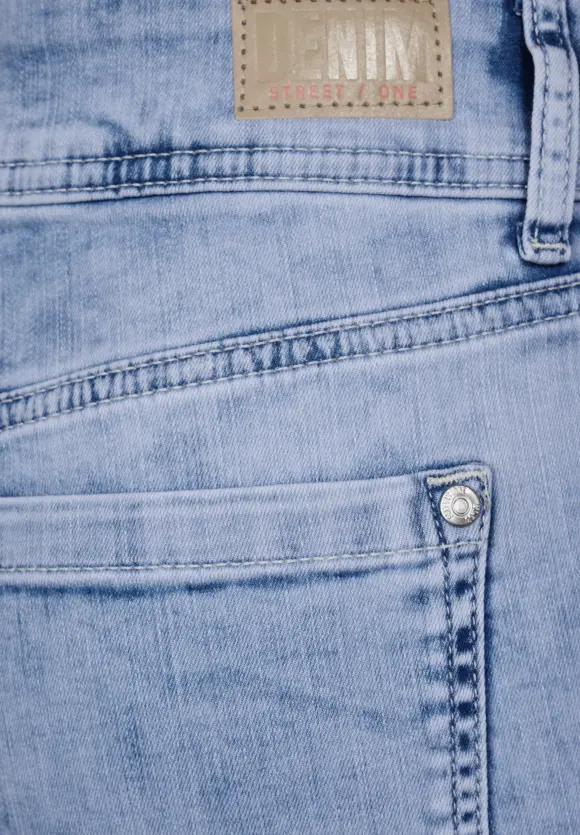 Slim Fit indigo Jeans - heavy indigo bleach
