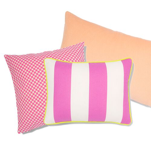 coussin avec housse 30x40 rayures