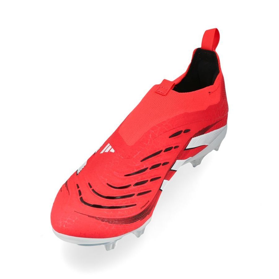 adidas Predator Elite Laceless FG Pure Victory - Lucid Red/Blanc/Noir Enfant
