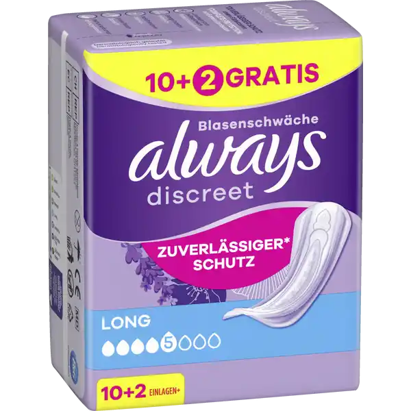 Discreet Inkontinenz Long 10+2