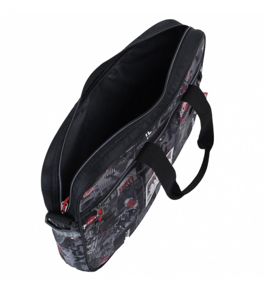 Skpat Bolso Maletn Portadocumentos Chico Urbano Skater Graffiti 131606 Negro -39X29X6Cm-