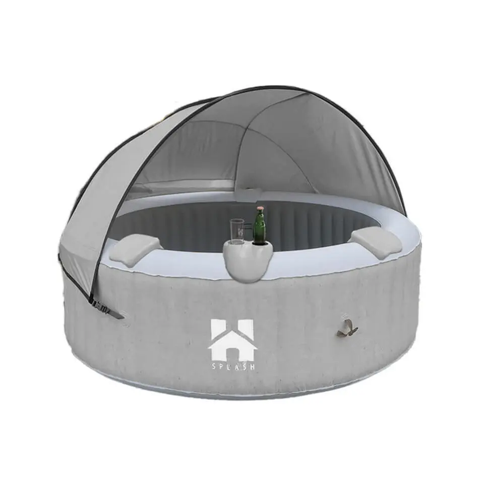 HOME DELUXE Opblaasbare Whirlpool Splash Grijs 4 st.