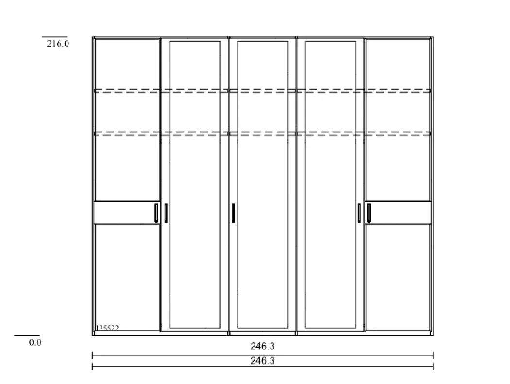 Kleiderschrank Lausanne 250 x 216 cm