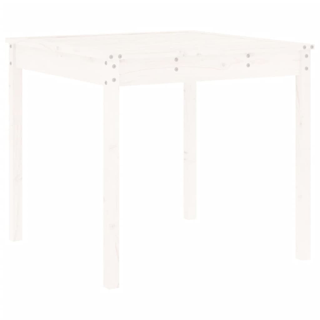 Ensemble à dîner de jardin 5 pcs blanc bois massif de pin