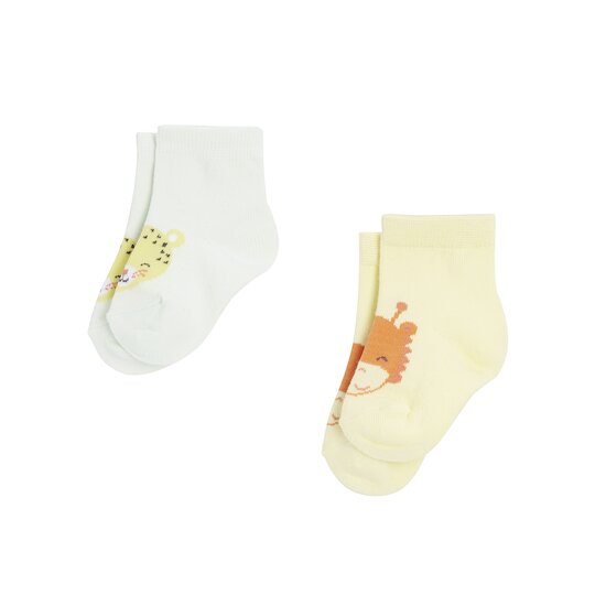 Travel With Love Lot de 2 paires de chaussettes   Vert et jaune        de               P'tit bisou