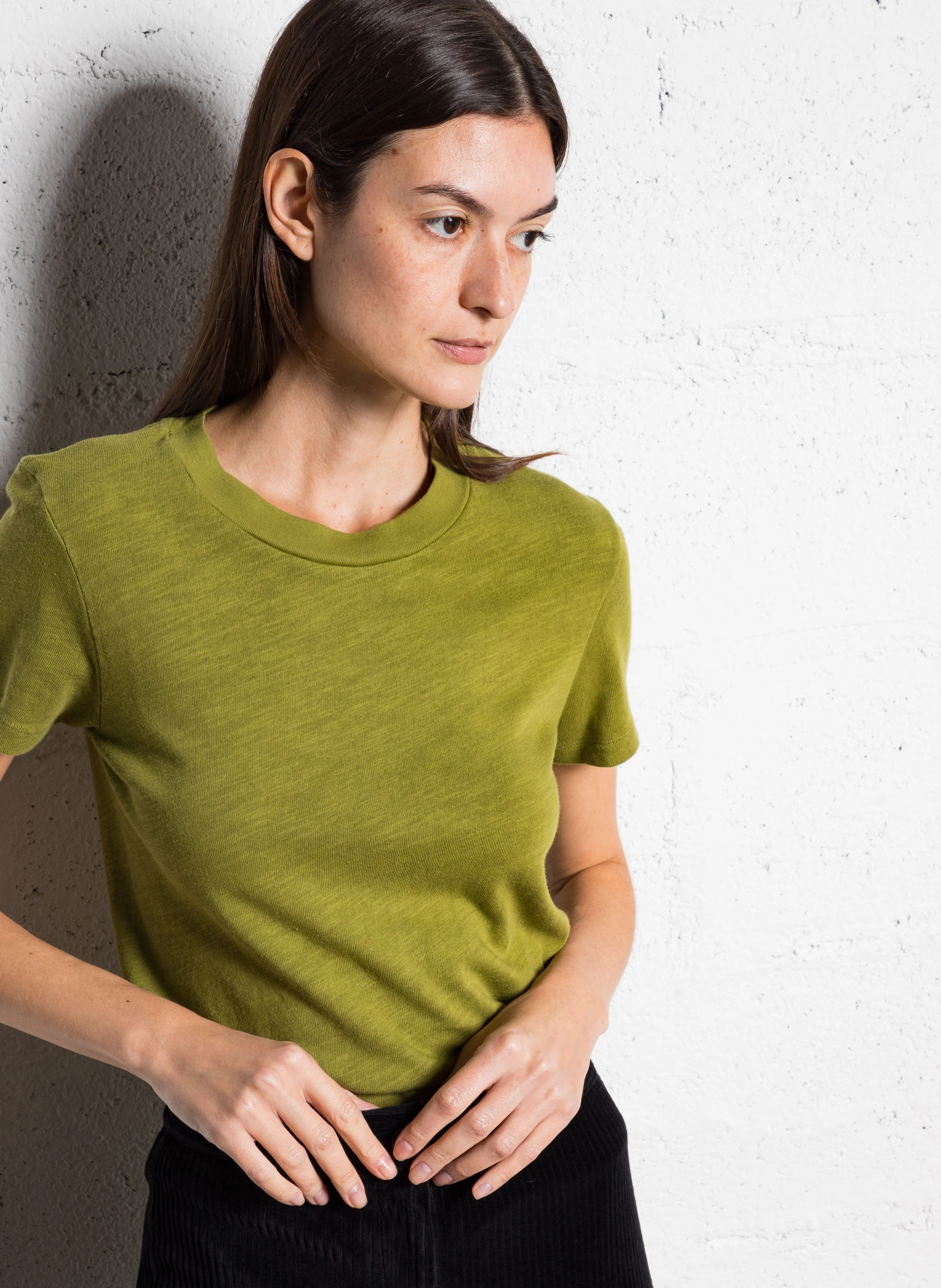 SONOMA - Tee-shirt col rond en coton | Vert