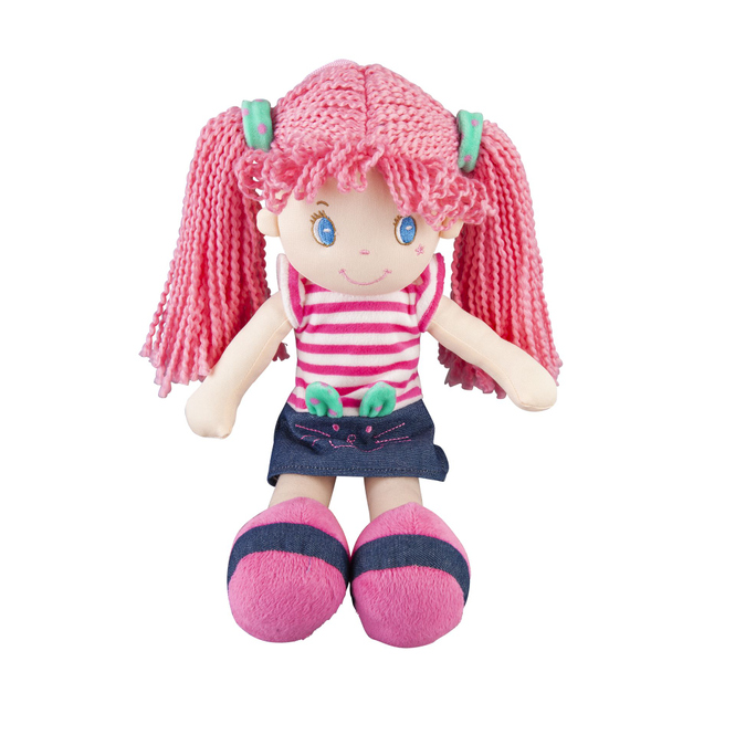 Besttoy - Weichpuppe - Mädchen mit Jeansrock - ca. 35 cm