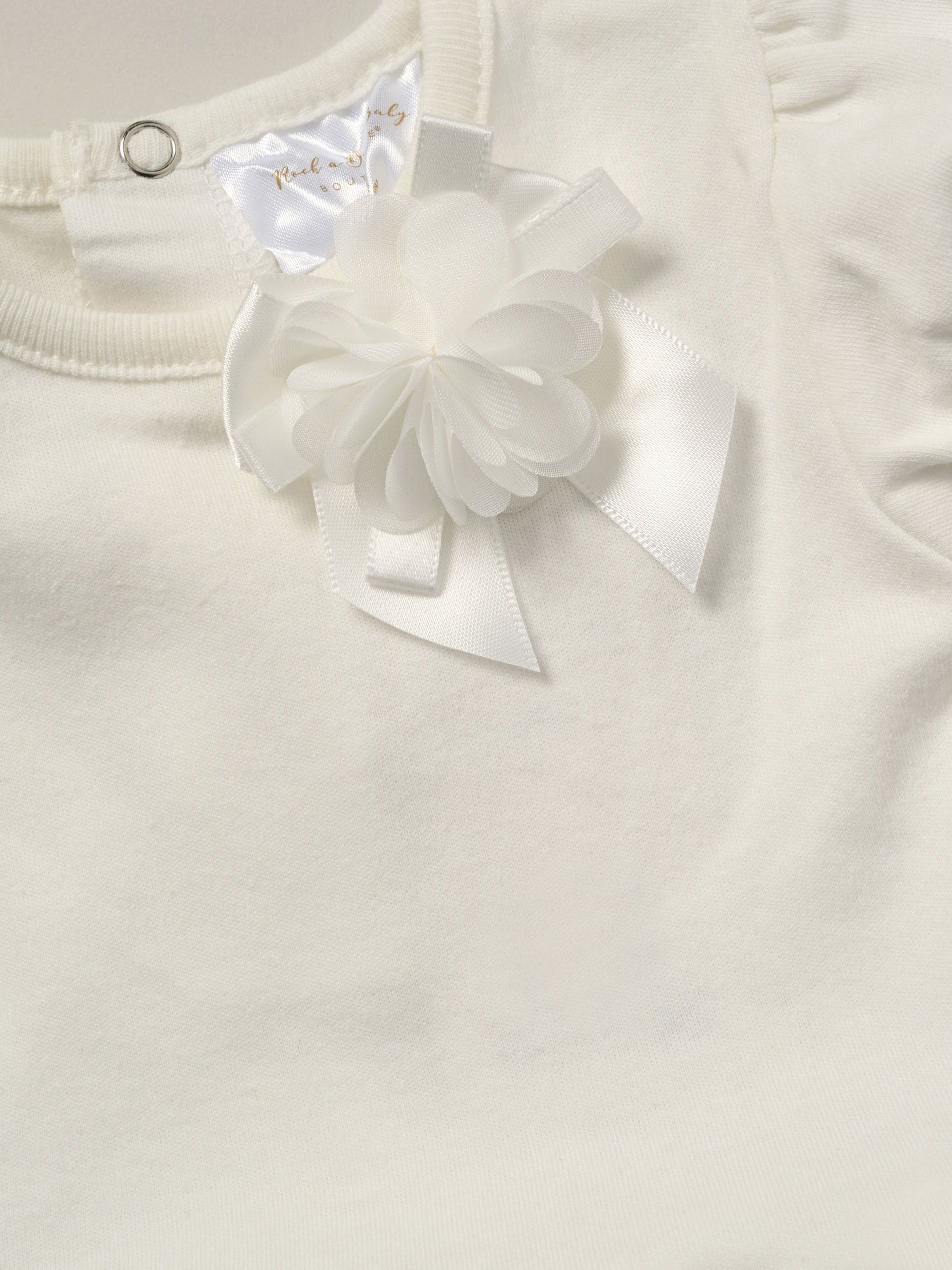 Rock-A-Bye Baby Boutique - Outfitset van witte tutu-romper met roze lintdetail en hoofdband