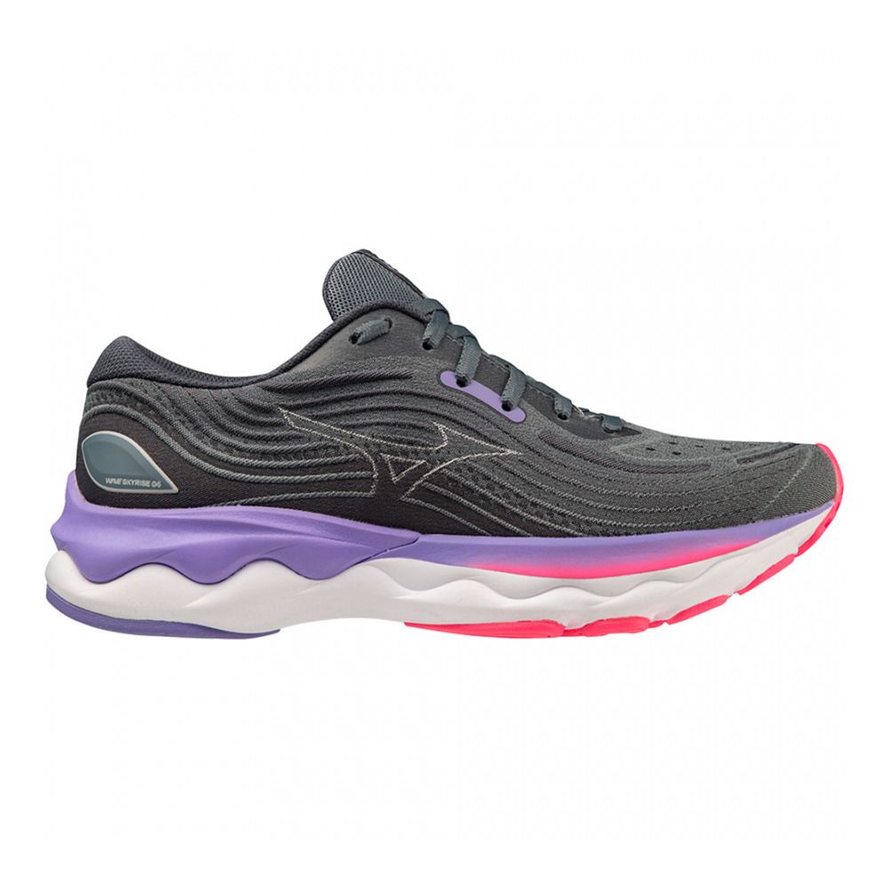 Mizuno WAVE SKYRISE 4 - Chaussures running Femme stormyweather/pearlblue/p.punch