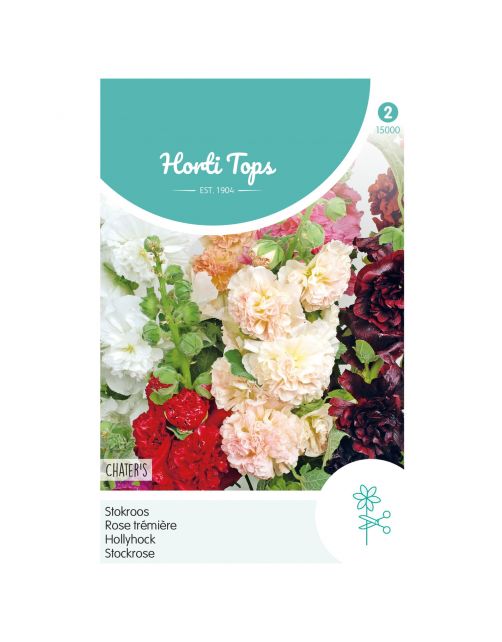 Hortitops Althaea (Alcea) Stokroos Chater's Dubbelbloemig Gemengd - Bloemenzaden - 500 g