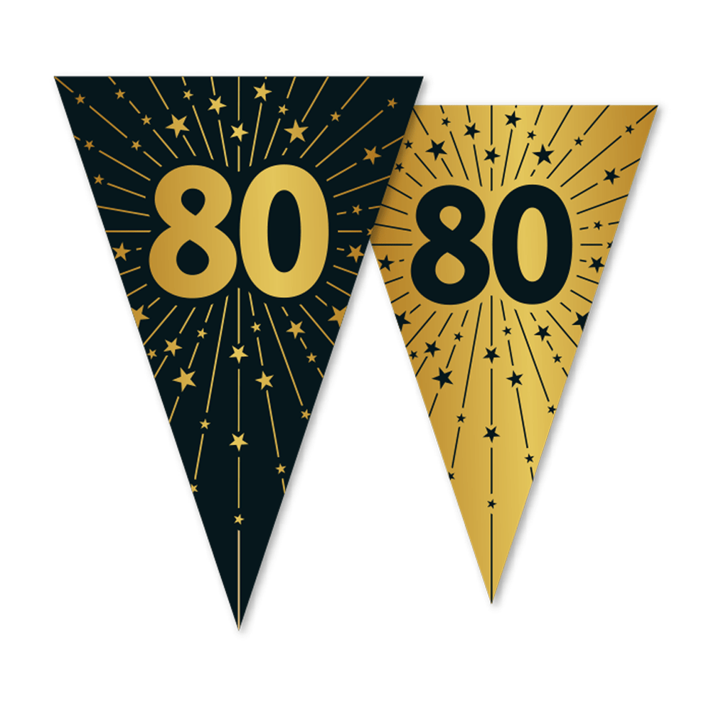 80 Jaar Slinger Goud Zwart 10m